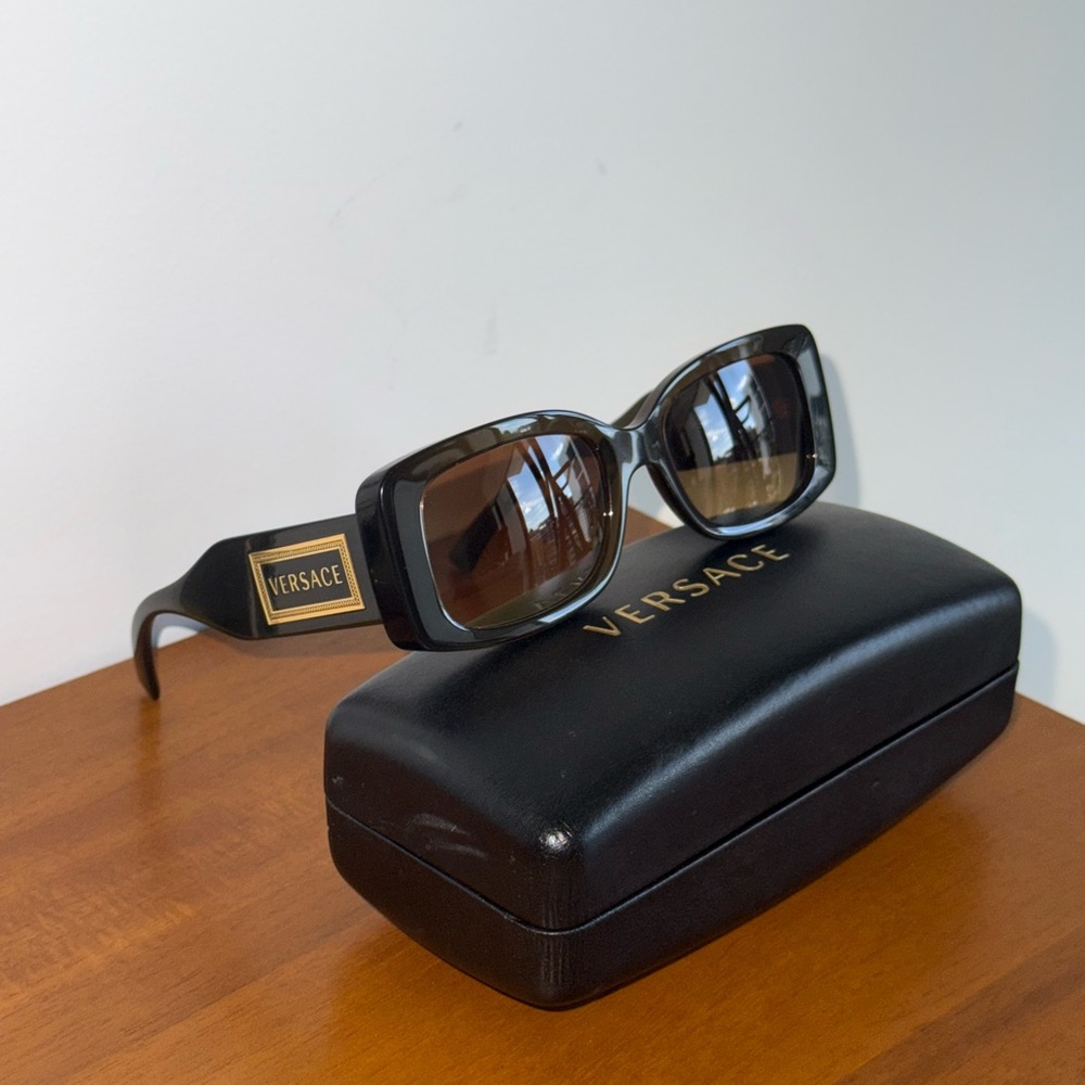 Versace Black and Gold Sunglasses